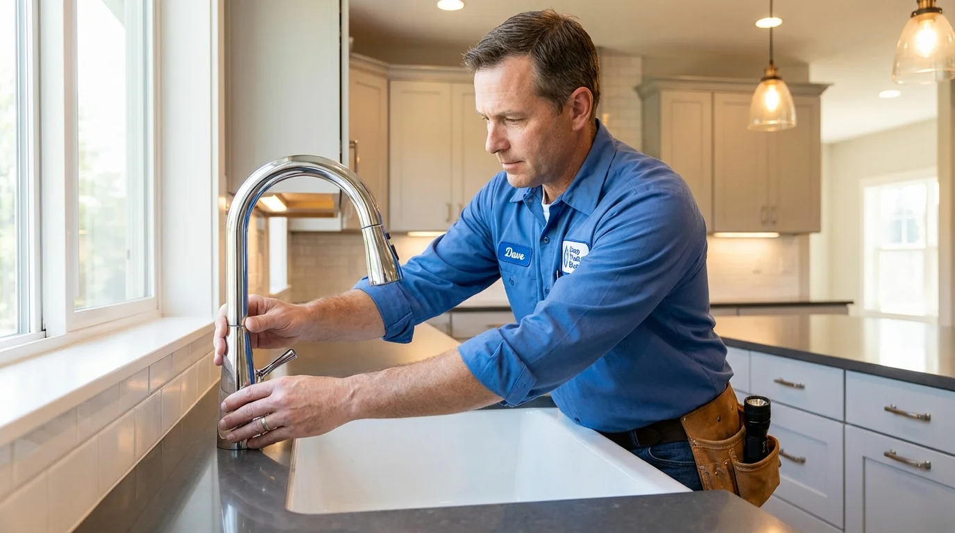 Kitchen faucet installation by Johns Plumbing LLC in Halifax